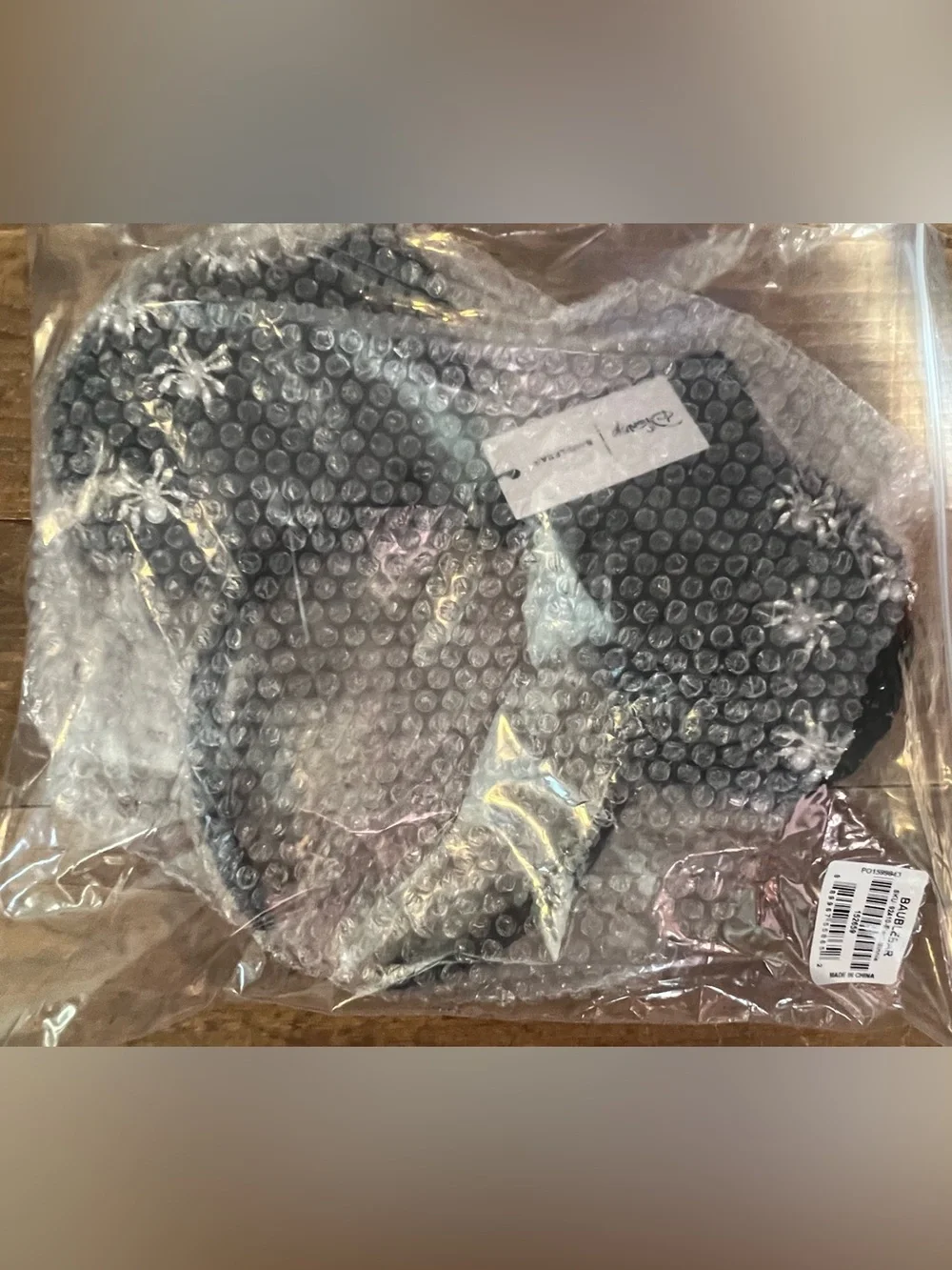 2026 Baublebar Spider Disney Black Sequin Bow Ear Headband